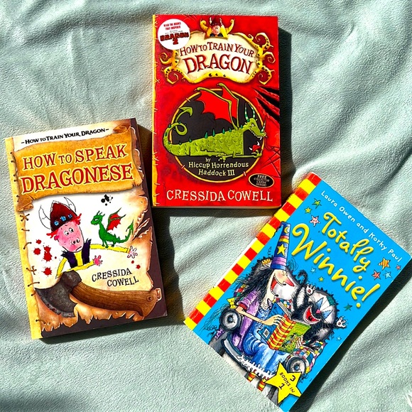 Other - 3 novels: How to train your dragon, How to Speak Dragonese,and Totally Winnie